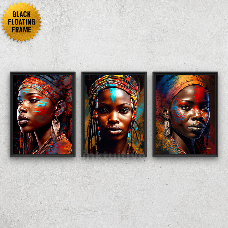 Vibrant Visions luxury wall decor of Tribal African Women