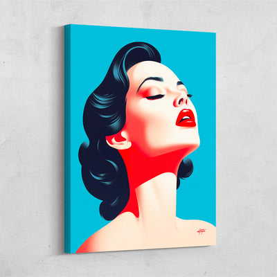 Vintage Blue Beauty Canvas Art