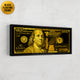 100 dollar bill Benjamin Franklin motivational money wall art by Inktuitive