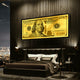 100 dollar bill money motivational wall art in city condo by Inktuitive