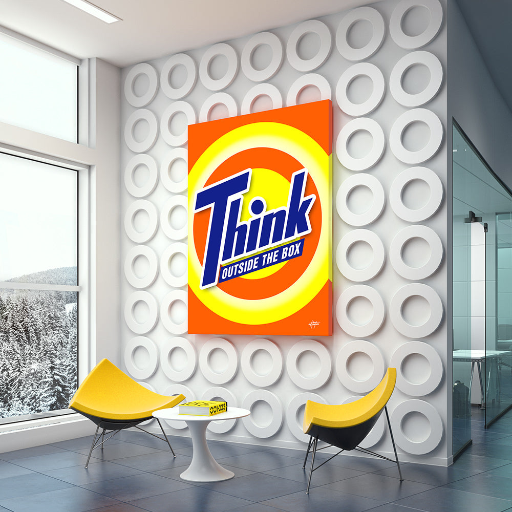 Think Outside The Box - Canvas Wall Art | Inktuitive