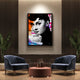 Audrey Hepburn silhouette wall decor in a living room
