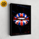 British lips flag canvas art