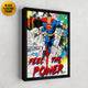 Canvas art of Superman - feel the power.