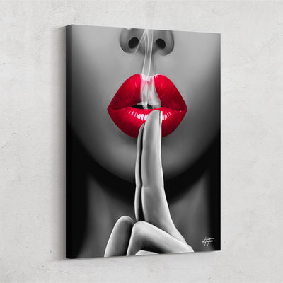 canvas wall art smoking kiss