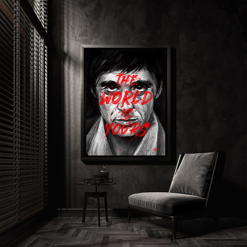 Canvas wall art of The World Is Yours Scarface