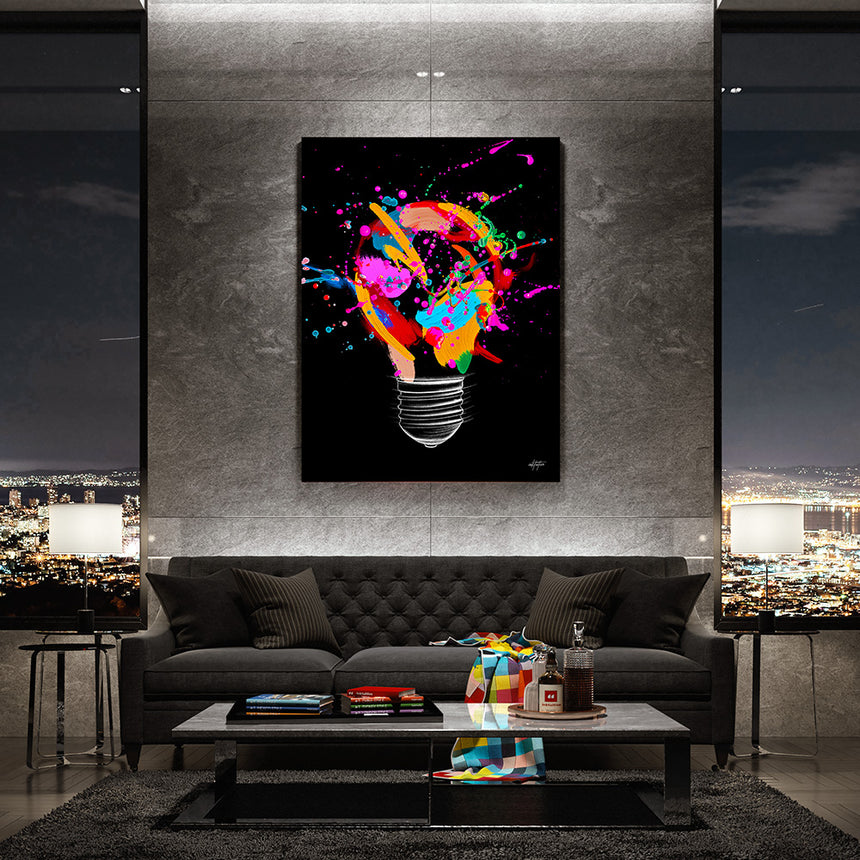 Light bulb wall art top