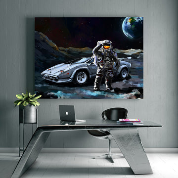 When Moon? Bitcoin Crypto Motivational Canvas Wall Art Print