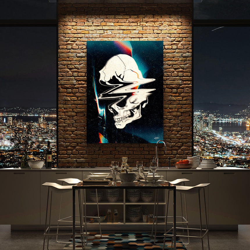 Distorted Skull: Inspirational Canvas Art To Remember Death