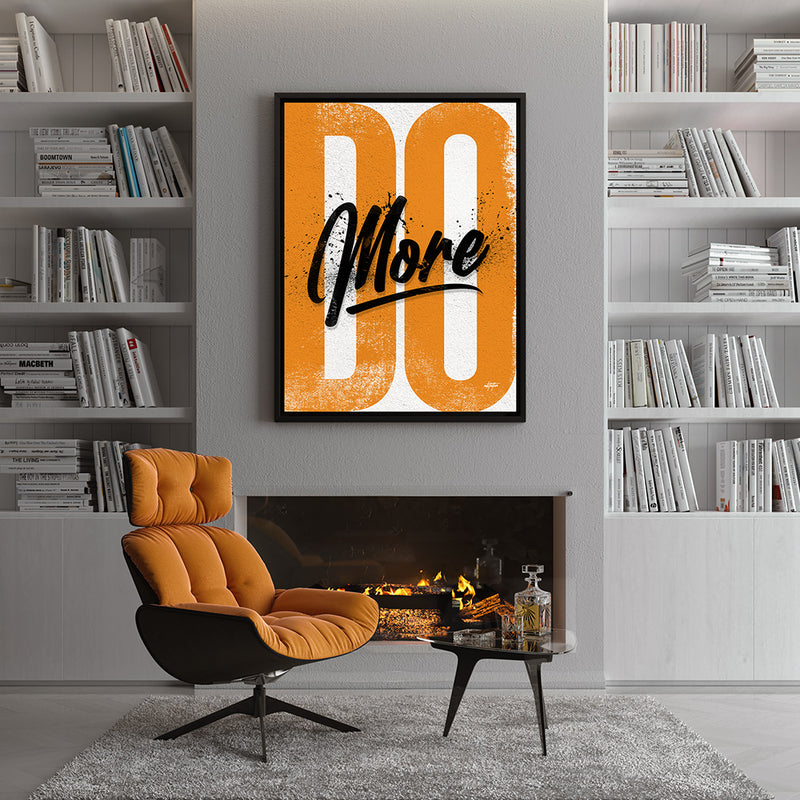 "Do More", inspirational wall art for modern office.