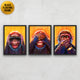 framed canvas prints set of three monkeys