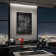 Gears of Success, black white wall art for modern living room.