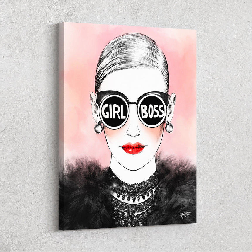 Girl Boss - Inspirational Canvas Wall Art – Inktuitive