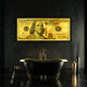 Gold leaf money art Benjamin Franklin 100 dollar bill by Inktuitive