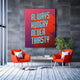 Inktuitive always hungry never thirsty modern motivational canvas art