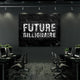 Inspirational wall art with words "Future Billionaire" for office