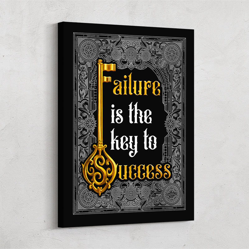 Key to Success - Vintage motivational art.