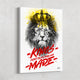 "Kings are Made", lion motivational canvas art