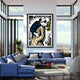 Living room large modern wall art, "Kissing Sailor".