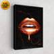 luxury lips rose gold modern wall art