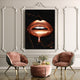 luxury modern wall art of gold lips