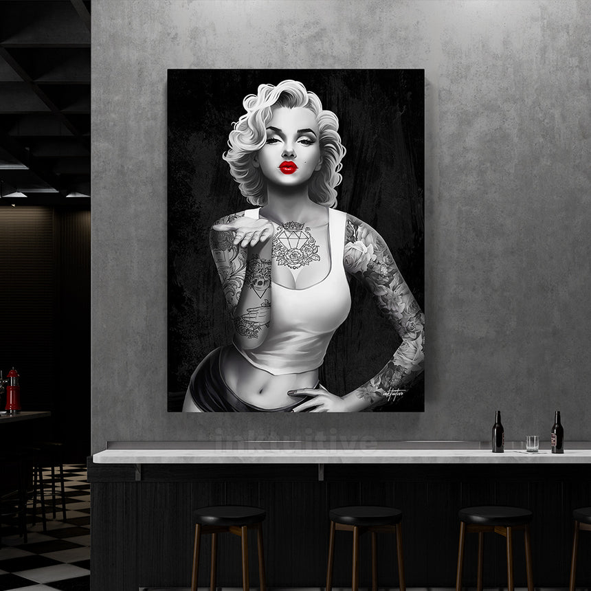 Marilyn Monroe Poster With Tattoos