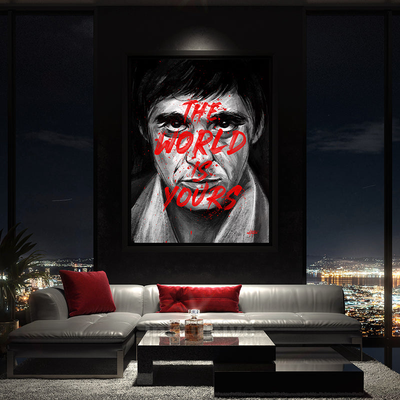 Modern canvas wall art of Scarface Al Pacino