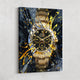 Modern wall art of gold Rolex watch