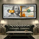 Money 100 dollar bill mousetrap living room canvas wall art