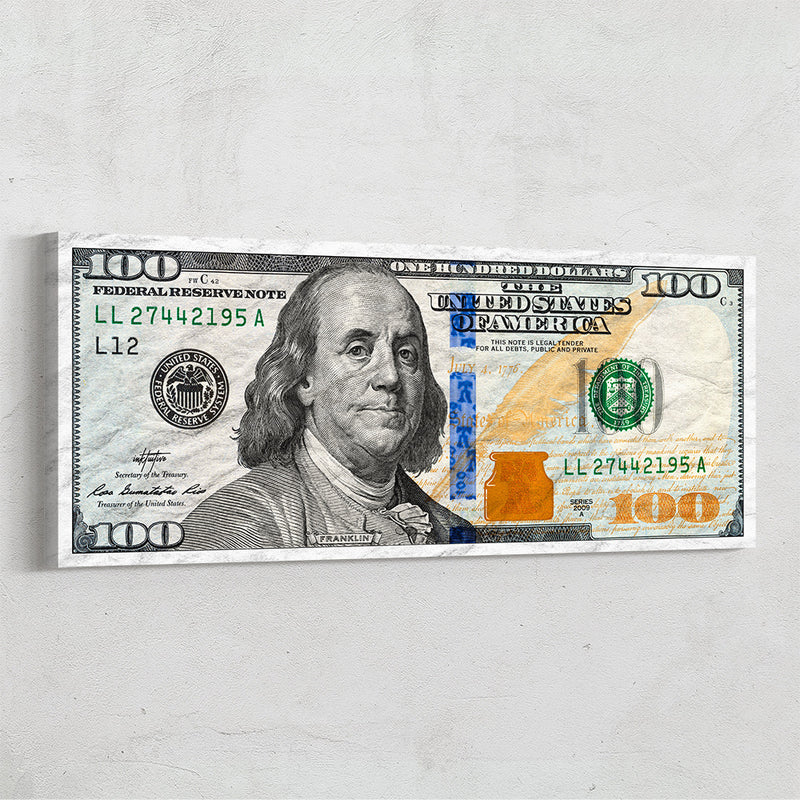 Money Talks Wall Art Lips 100 Dollar Bill Minimalist Modern 