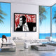 Motivational canvas art of Wolf of Wall Street in condo
