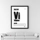 'Vision' motivational wall art in periodic table style above white leather couch