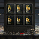 Motivational wall art set of periodic table elements in gold