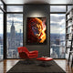office inspirational canvas art of lion