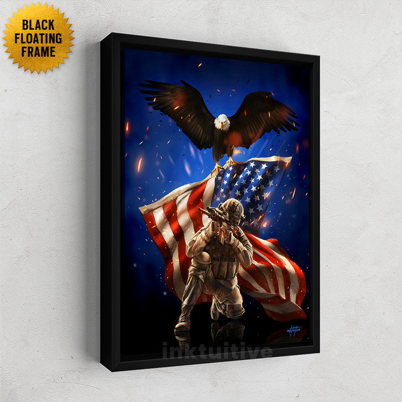 patriot military art framed