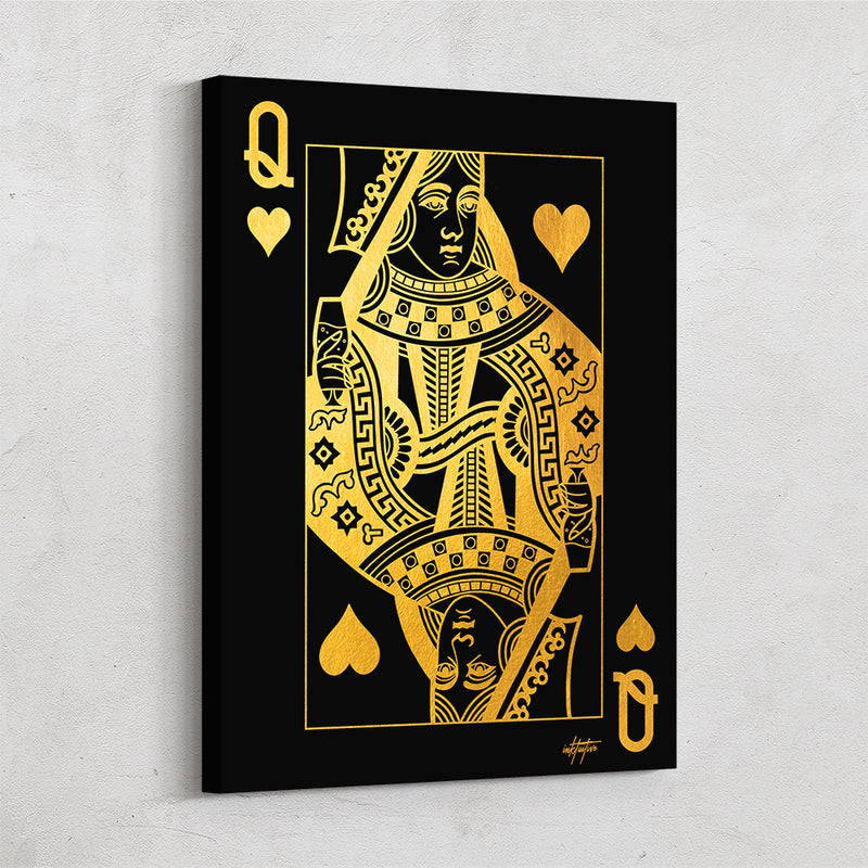 poker card queen style wall decor