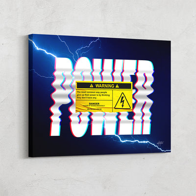 Power warning electrical canvas art.