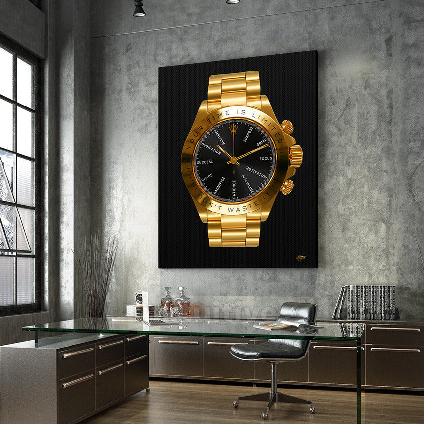 Design hot District Rolex Gold Framed Wall Art