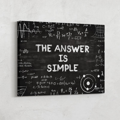 Science, physics and math chalkboard inspirational wall art