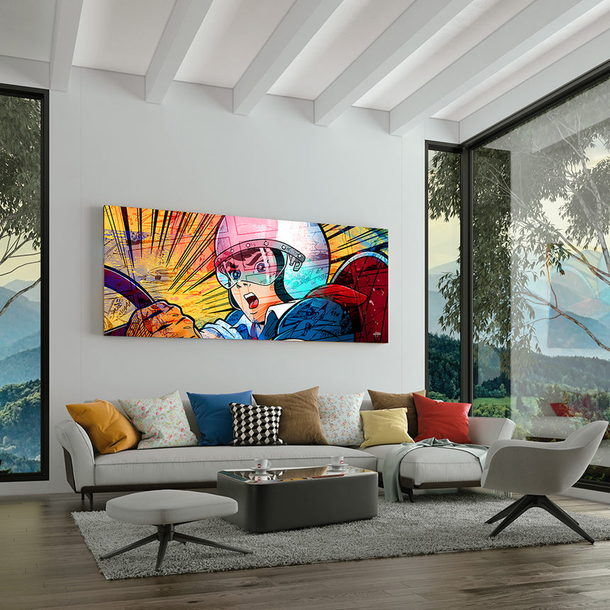 GO, GO, GO! High-Speed Racer Inspirational Canvas Art