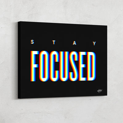 Motivational wall art with blurred illusion