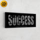 "Success", motivational wall art with black floating frame.