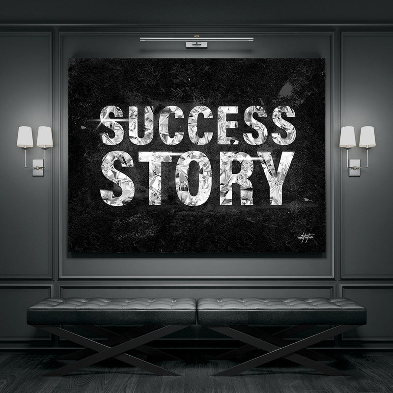 "Success Story", inspirational canvas art