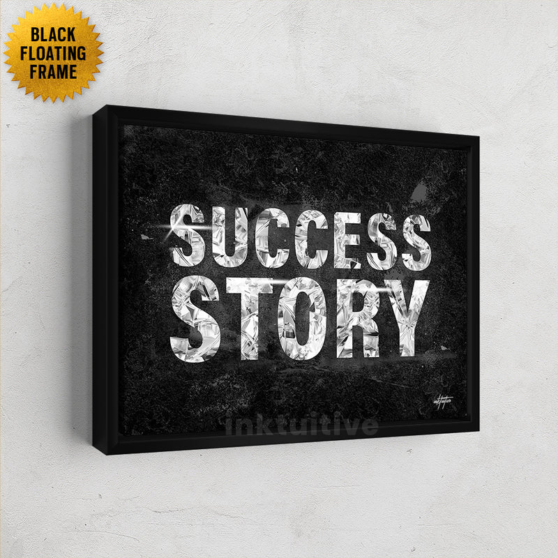 "Success Story", inspirational wall art, success canvas art