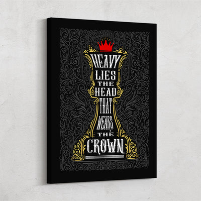 The Crown - Chess king piece wall art.