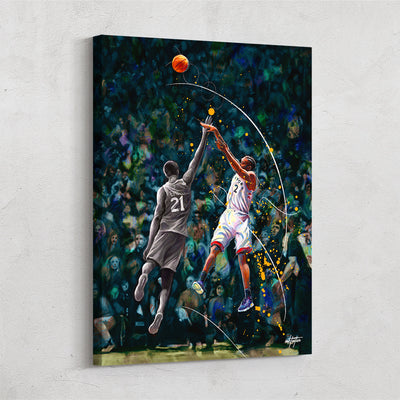 The Klaw, Kawhi Leonard, Toronto Raptors basketball canvas art