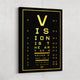 Vision Test, canvas art in gold