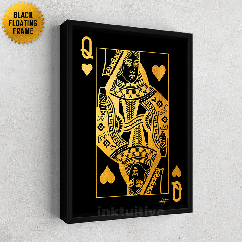 wall decor of royal playing card queen