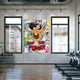 Wonder Woman motivational graffiti canvas art for gym.