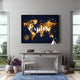 World map wall decor for office.